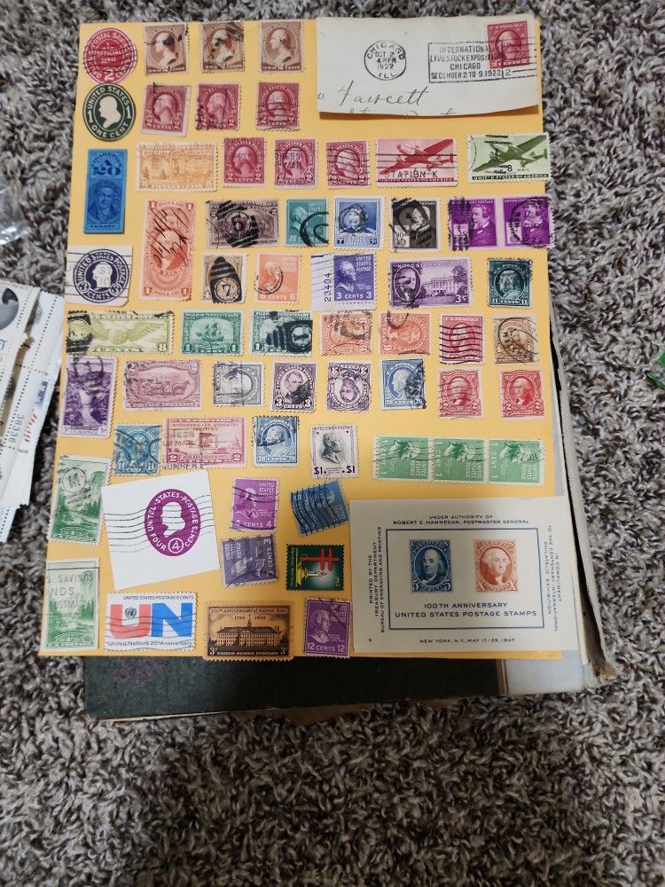 1 Sheet Good Value Usa Old Stamps Lot XXZ 98