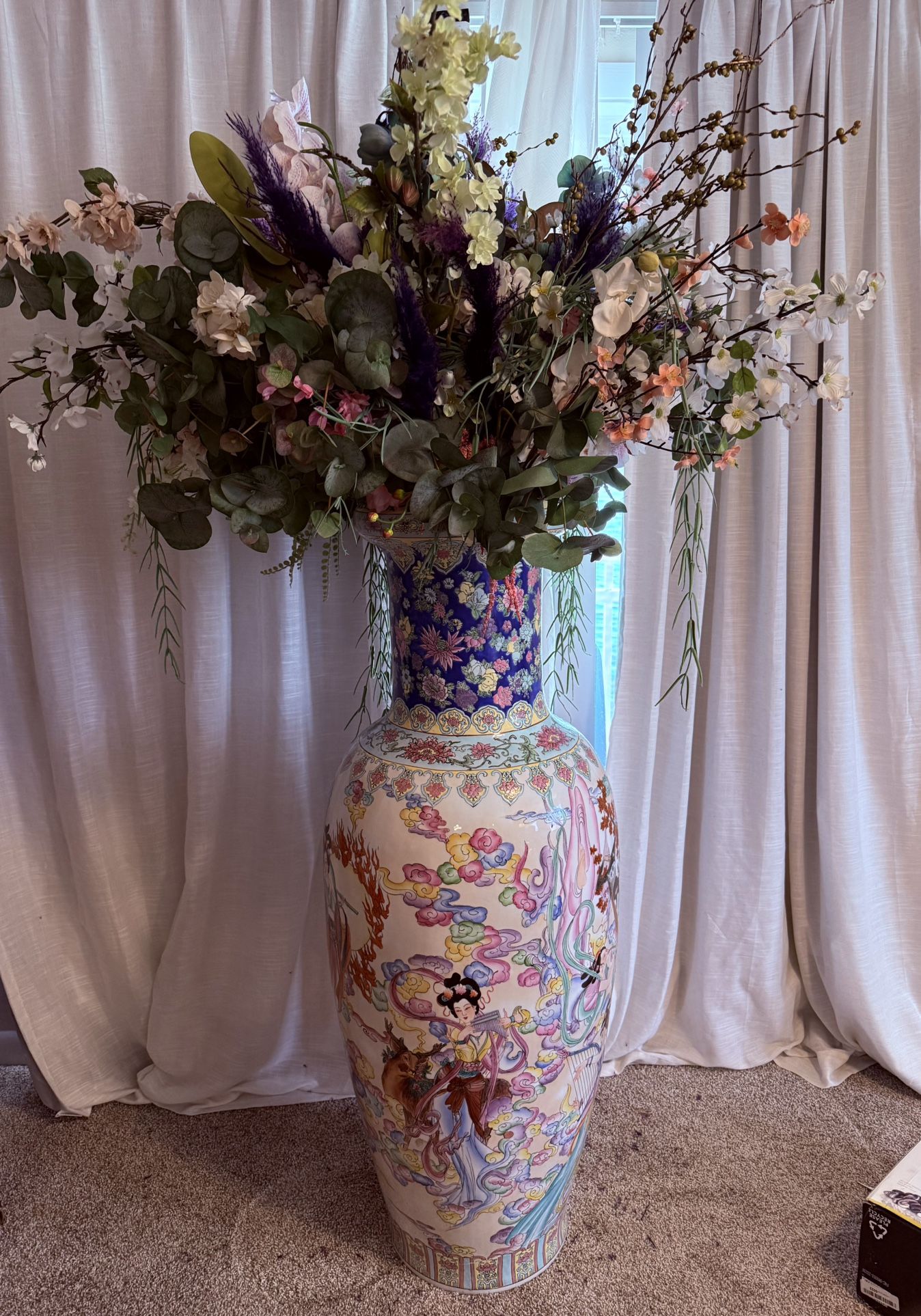53” Chinese Family Floor Vase