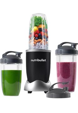 NutriBullet Pro 900W Licuadora de una sola porción Paquete exclusivo (acero inoxidable negro)