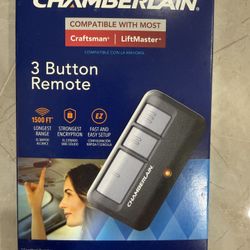 Chamberlain 3-Button Garage Door Remote – Brand New (Sealed)