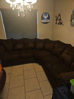 Large Brown Sectional