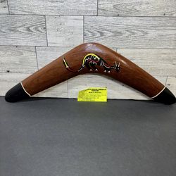 Aboriginal Hand Crafted and Hand Painted Australian Made Throwing Boomerang 