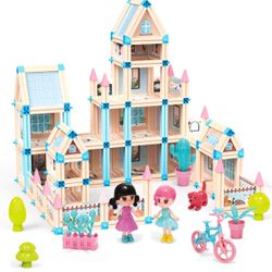 342-Piece 3D Princess Castle Villa Doll House Building Toy Set 
