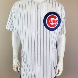 Chicago Cubs Aramis Ramirez #16 Authentic Home Sewn Striped Jersey Majestic 48