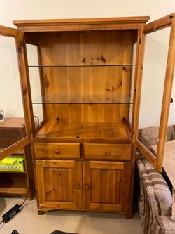 Solid wood display cabinet / china hutch