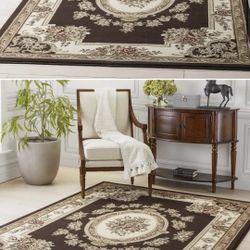 French Persian Brown Rug 