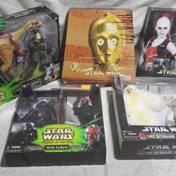 90's Sealed  Star Wars Action Figures Lot Of 5 