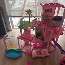 Barbie Dreamhouse Mega Bundle – Dreamhouse + DreamCamper + Hot Wheels RC Car + Gymnastics + Dolls & Accessories