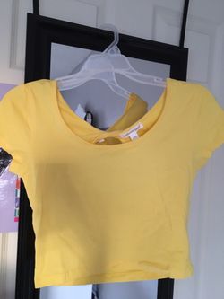 Yellow crop top