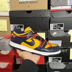Nike Off White Dunk Low University Gold size 10.5 VNDS 