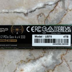 Silicon Power US75 NVMe SSD — PCIe Gen 4x4 M.2 2280 — 4TB — New / Open Box