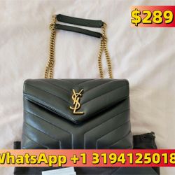 YSL Phone Holder; Cream Color Bag And Gold Hardware
