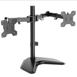 WALI Dual Monitor Desk Mount Stand – Adjustable Arm, Clamp/Grommet Mount