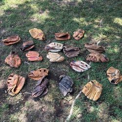 Old Vintage Baseball Glove For Restoration 