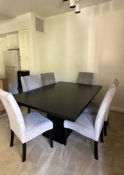 Modern Luxury Dining Set – Table + 6 Chairs ✨