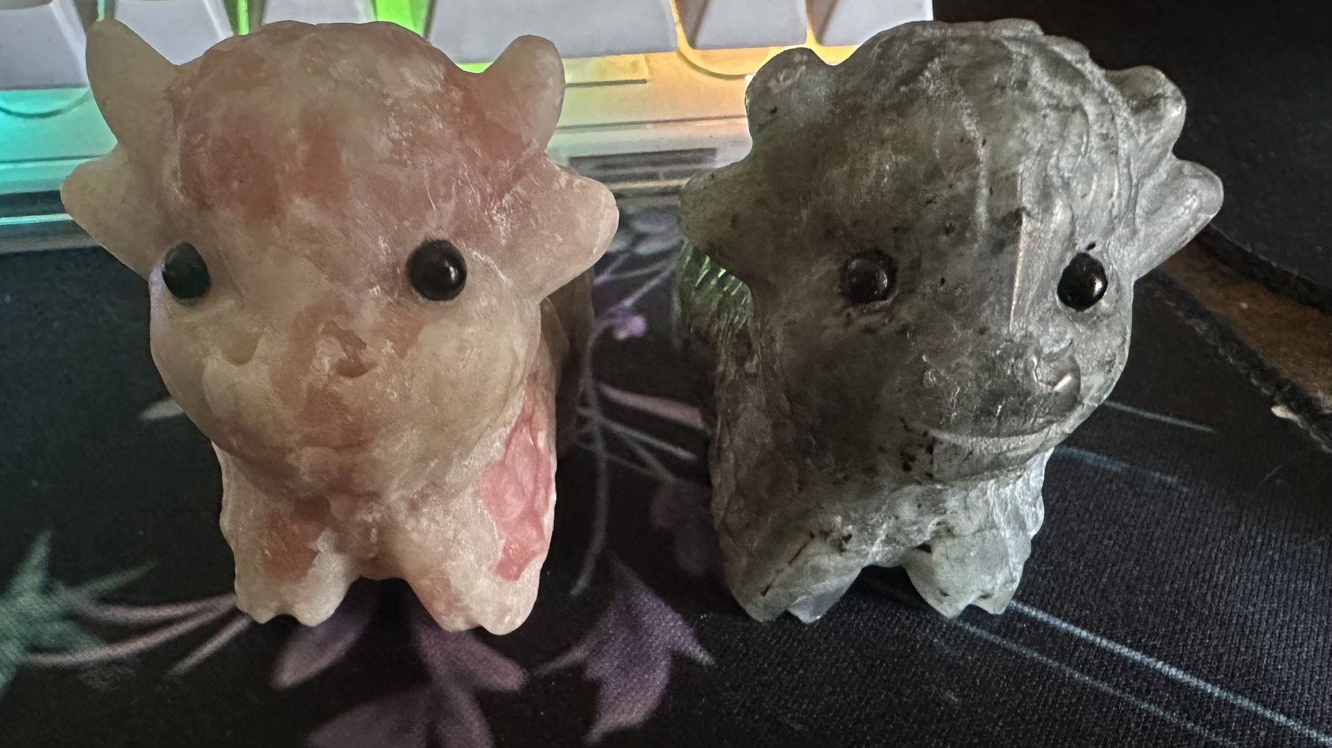 Pink Opal and Labradorite Highland Cows