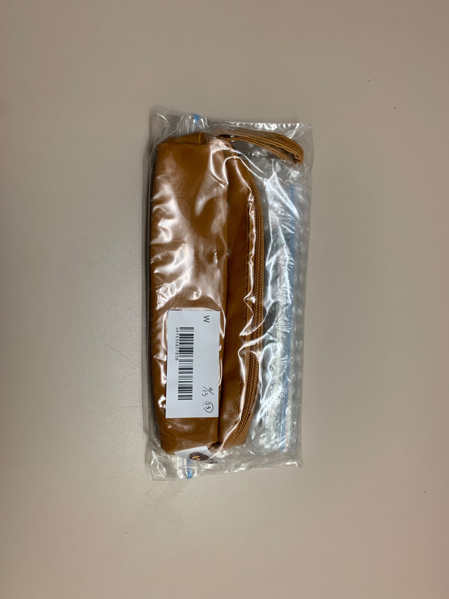Bape Brown Leather Pencil Case