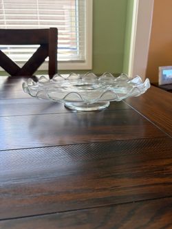Indiana Glass Teardrop Low Cake Stand