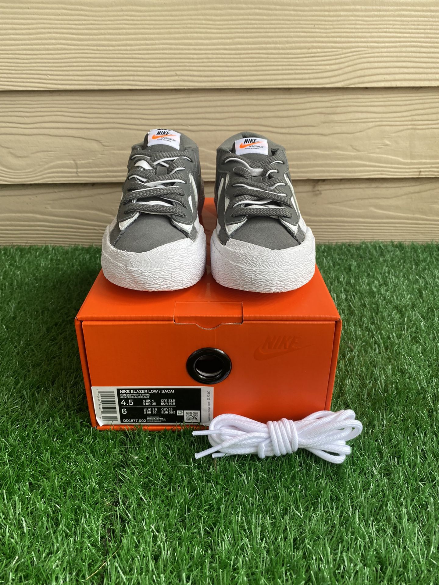 Nike Blazer Low X Sacai “Iron Grey” SIZE 4.5 Women