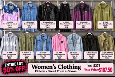 Women’s Brand-Name Clothing Lot – 13 Pieces – Sizes L–1X