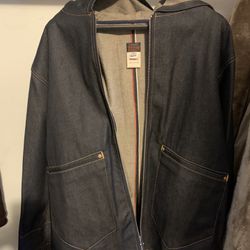 Vintage Evisu Zip Up Jean Jacket.