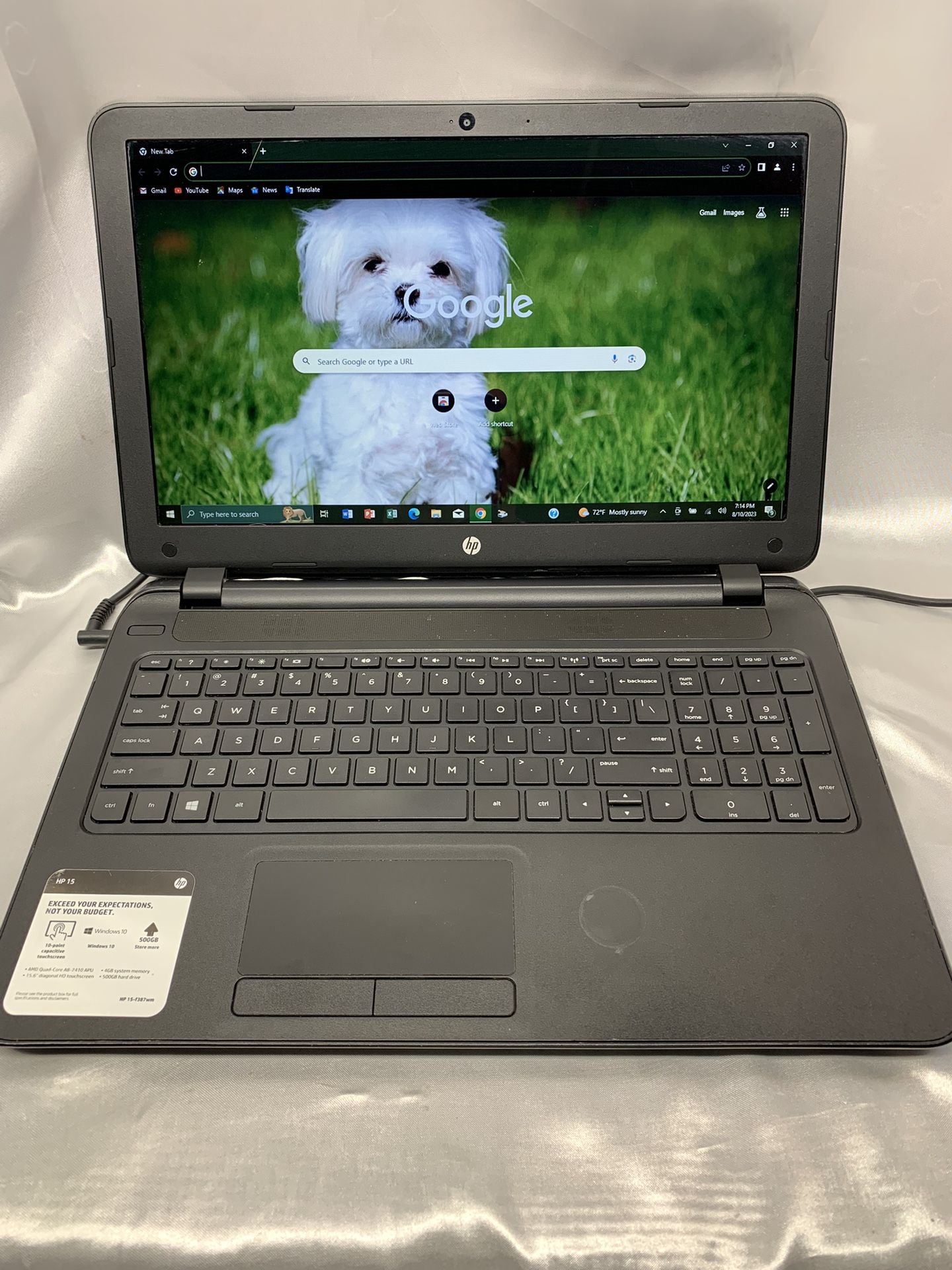 HP NOTEBOOK AMD. build On 07/16/2021…120.0 GB SSD ( Capacity ) ..8.0 GB RAM . Comes With MICROSOFT 2019… FULLY LOADED