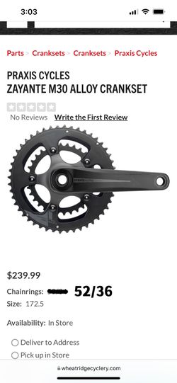 PRAXIS CYCLES ZAYANTE M30 ALLOY CRANKSET