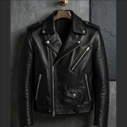 Black Leather Biker Jacket | Jacket Mens