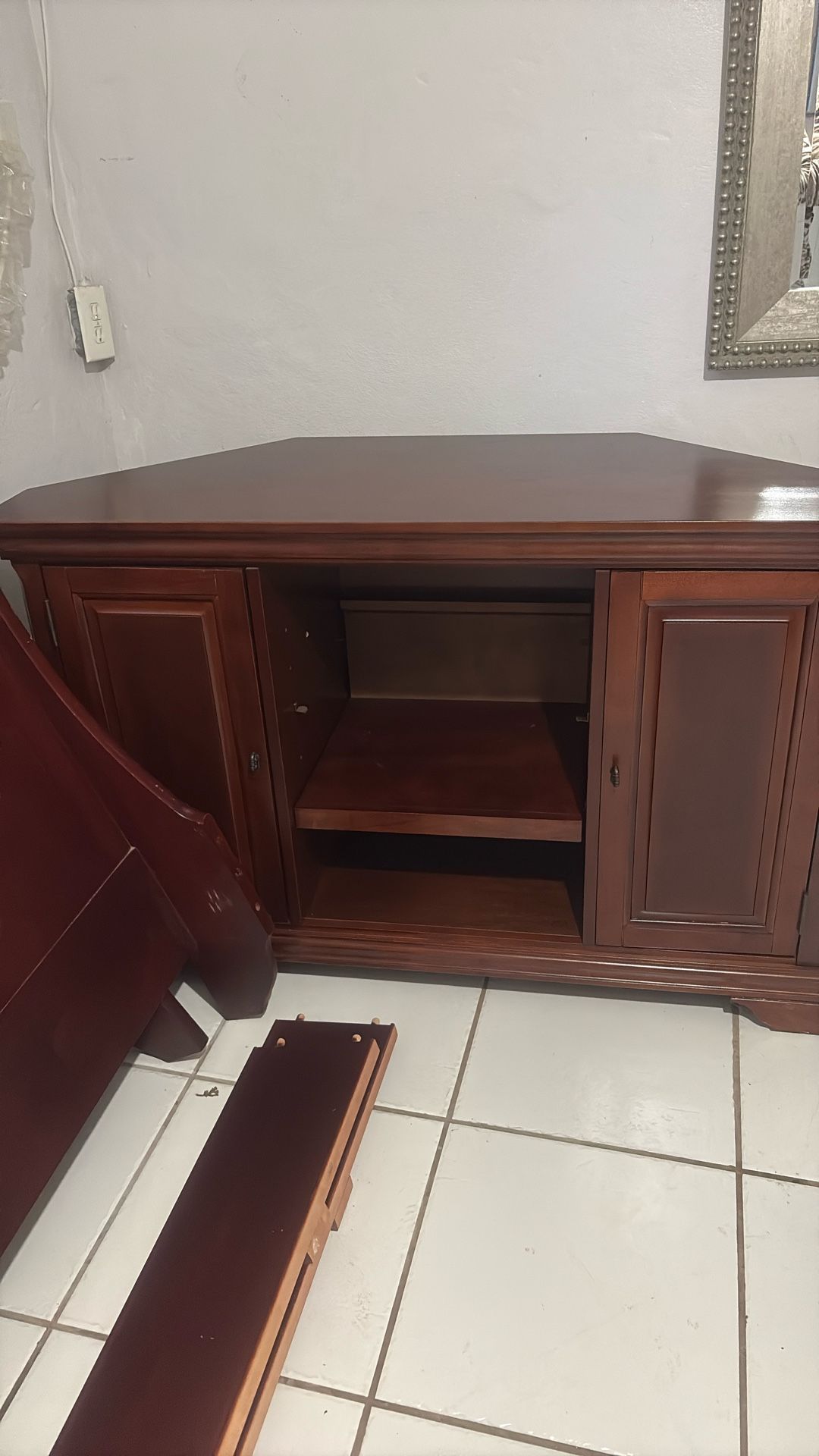 Bedframe Mirror And Tv stand