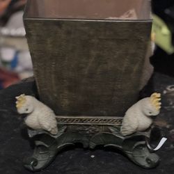 Plant Holder With Ceramic Birds In The Corners Of The Pot Beautiful 