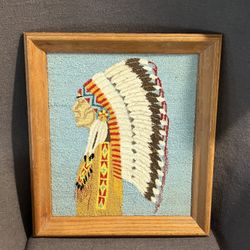 Vintage 1950’s Framed Tapestry