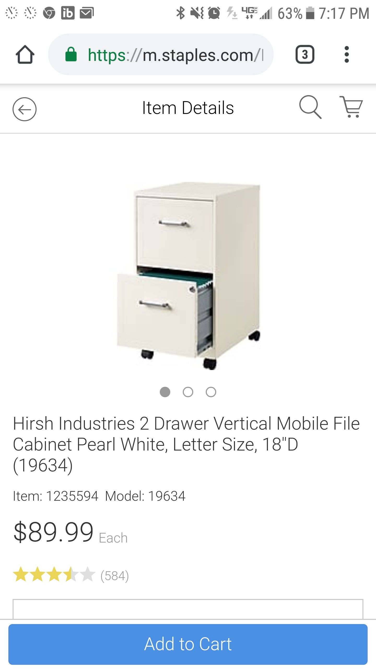 Brand New Open Box Staples Office Designs Hirsh Industries 2 Drawer