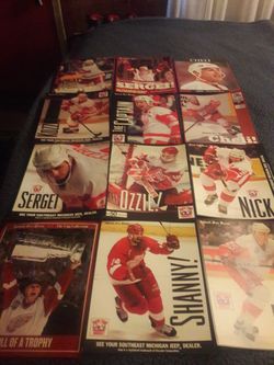 38 DETROIT RED WINGS 8×10 CARDS