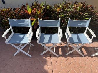 Three Director Tennis Chairs
