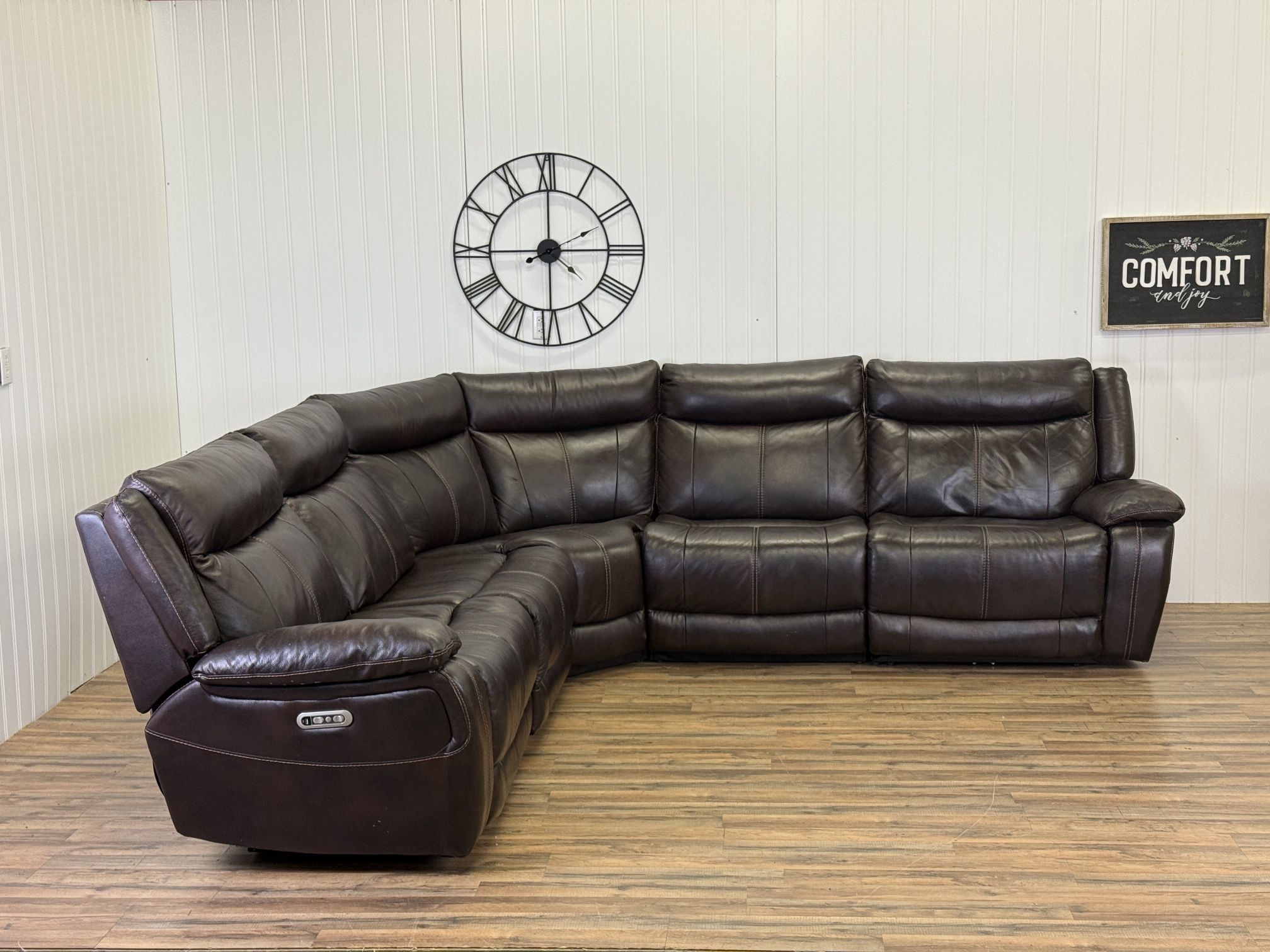 American Signature Electric Recliner Sectional