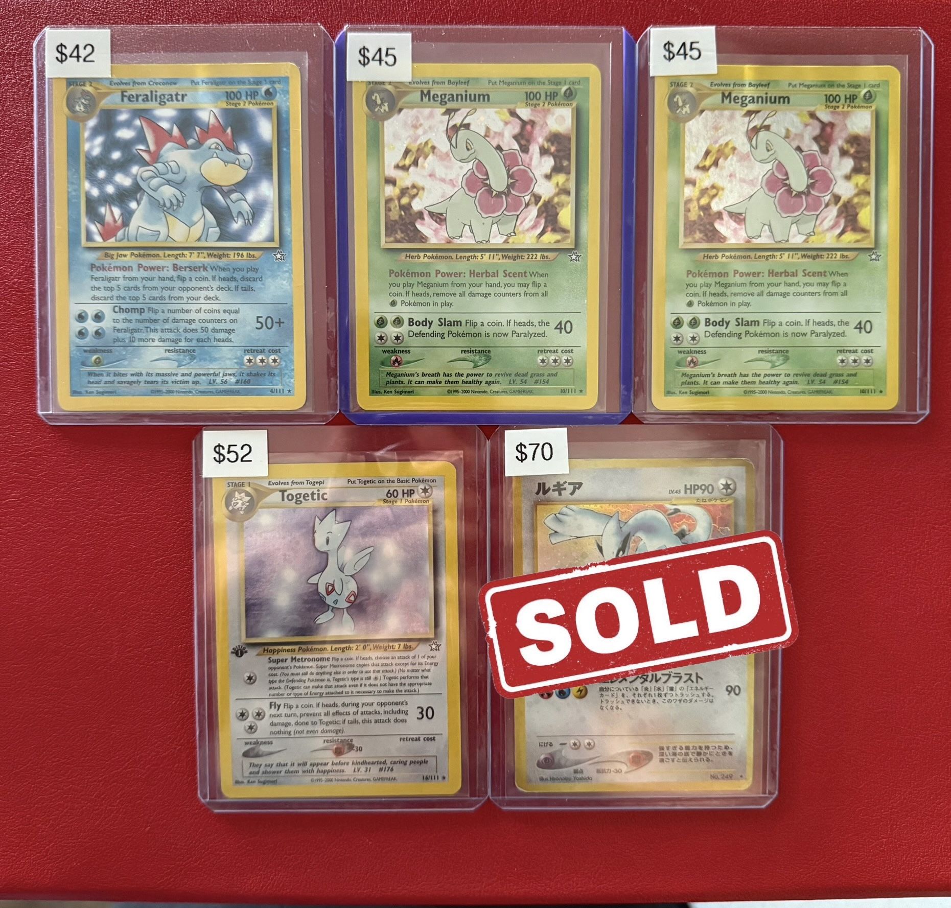 Vintage Pokemon Cards Neo Genesis