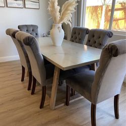Real Solid Wood Dining Table