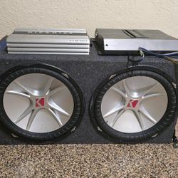 Two USED 15" Kicker Speakers With Cabinet 