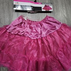 Kids Girls Pink Petticoat Tutu Skirt Costume