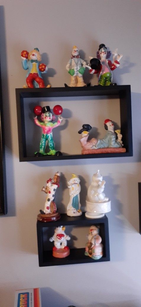 CLOWN COLLECTION ALL SIZES THE HOBO CLOWNS ARE 12" TALL