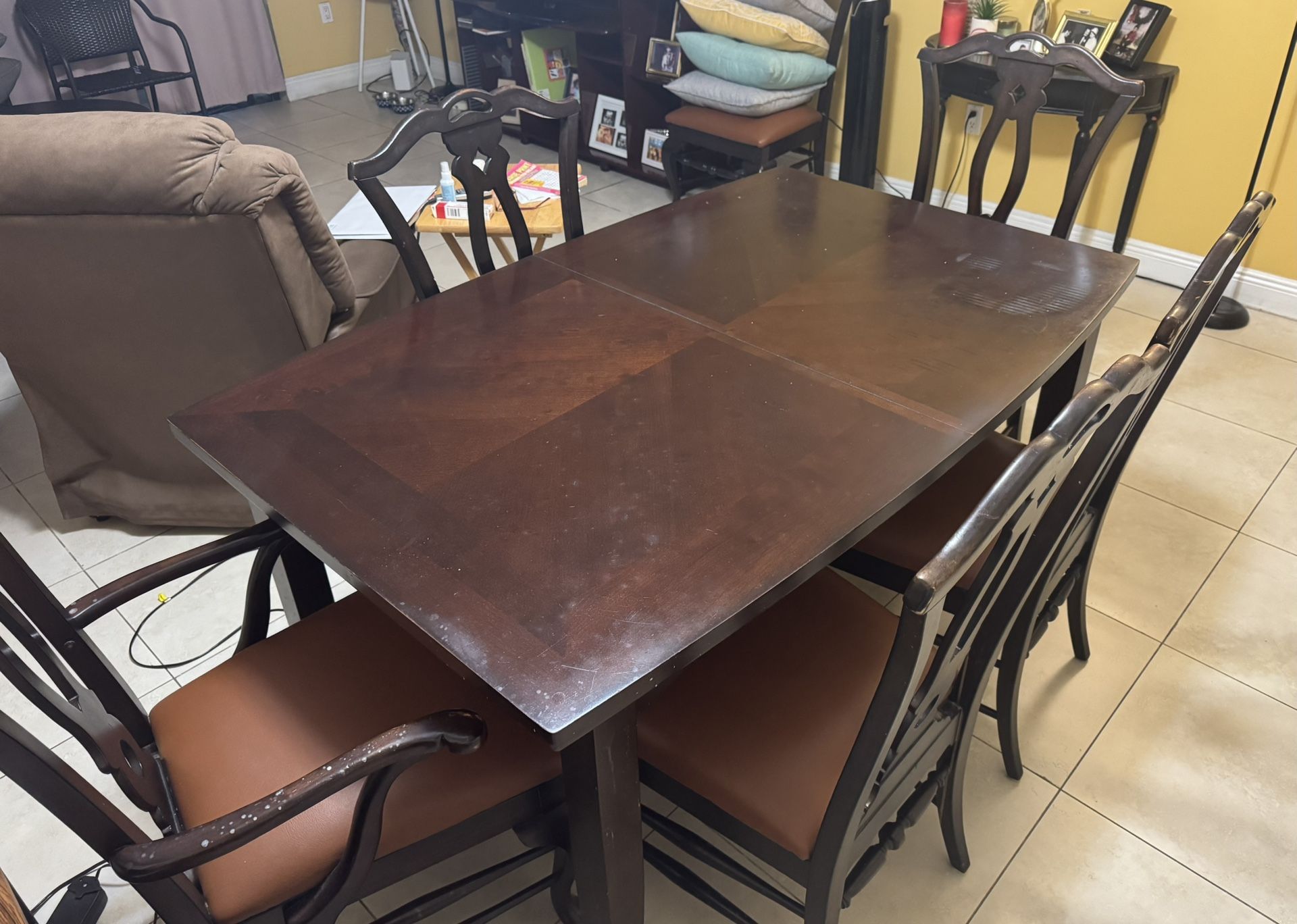Dark Wood Dining Table