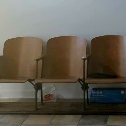 Vintage Wooden Theater Seats