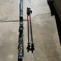 Rossignol Super Cut 10.4 Snow Skis 177cm With Poles