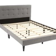 CALKING BED FRAME, BUNKY BOARD AND 12"IN MATTRESS