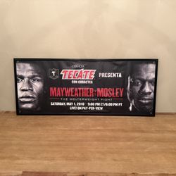 Boxing Framed MAYWEATHER v MOSLEY Vinyl Poster