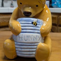 Winnie The Pooh Bear With Honey Jar Cookie Jar
