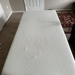 Full Size Mattress + Folding Metal Bed Frame – Clean 