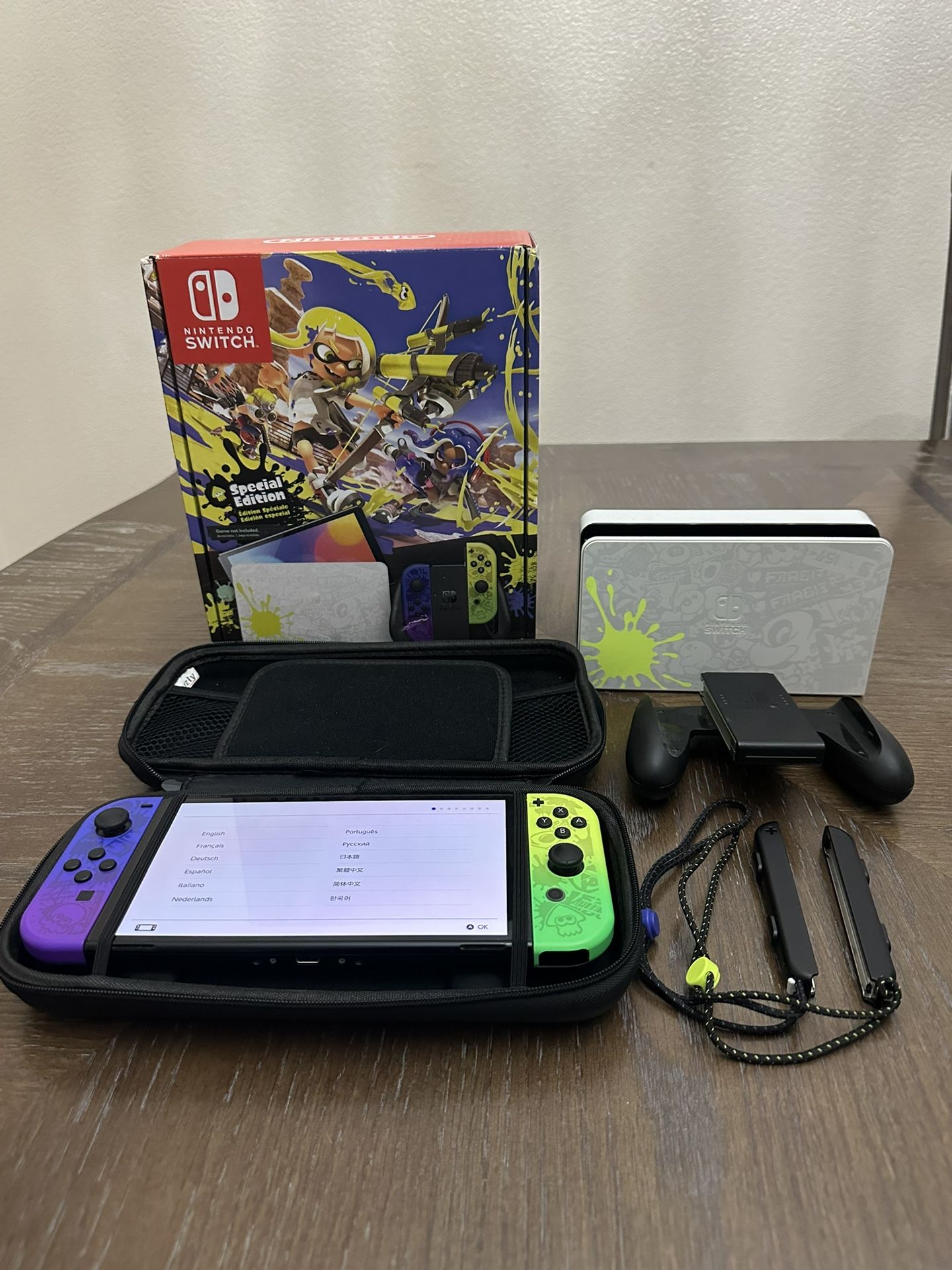 Splatoon Limited Edition Nintendo Switch OLED and 64GB SD Card