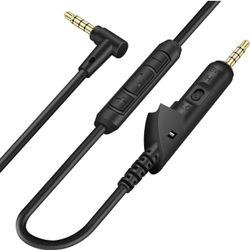 Replacement Audio Extension Cable,Cypher.V Cord Wire only for Bose QuietComfort QC15 Headphones with in line Mic (Black)