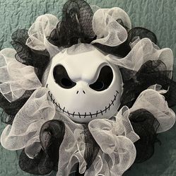 Jack Skellington Wreath With Lights 